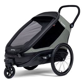 Hamax Outback Next przyczepka rowerowa black, Rodzaj: dla jednego dziecka, Kolor: Dusty Green, image 