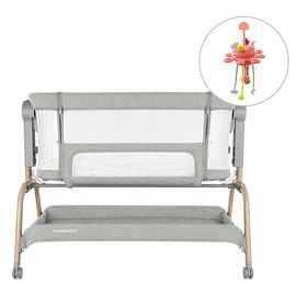 Concepthood Nestwell łóżeczko dostawne Sage Green z zabawką SenseJoy Peach gratis, Rodzaj: łóżeczko + zabawka gratis, Kolor: Sage Green/Peach, image 