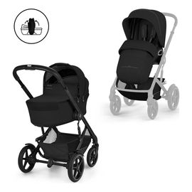 Cybex Talos S Lux 2w1 ze składaną gondolą Moon Black, Rodzaj: głęboko-spacerowy, Kolor: Moon Black, image 