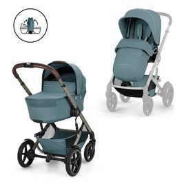 Cybex Talos S Lux коляска 2 в 1 зі складаною люлькою, Rodzaj wózka: głęboko-spacerowy, Kolor materiału: Stormy Blue