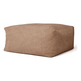 Kids Concept Pufa Brown - manšestrová podnožka taupe 85 × 85 × 34 cm, Kolor: Brown
