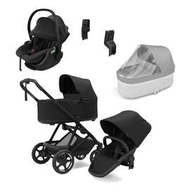 Thule Charm – kočík 3v1 s adaptérmi a autosedačkou Maple, Rodzaj wózka: zestaw 3w1, Kolor materiału: Black