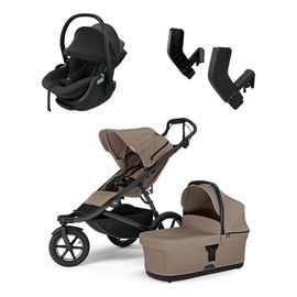 Thule Urban Glide 3 – kočík 3v1 s adaptérom a autosedačkou Maple, Rodzaj wózka: zestaw 3w1, Kolor materiału: Tinted Taupe