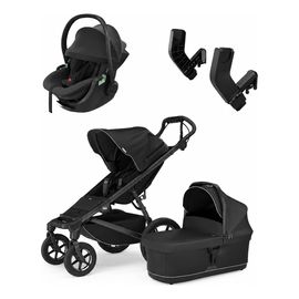 Thule Urban Glide 4-wheel kočík 3v1 Black s adaptérom a autosedačkou Maple Black, Rodzaj wózka: zestaw 3w1, Kolor materiału: Black
