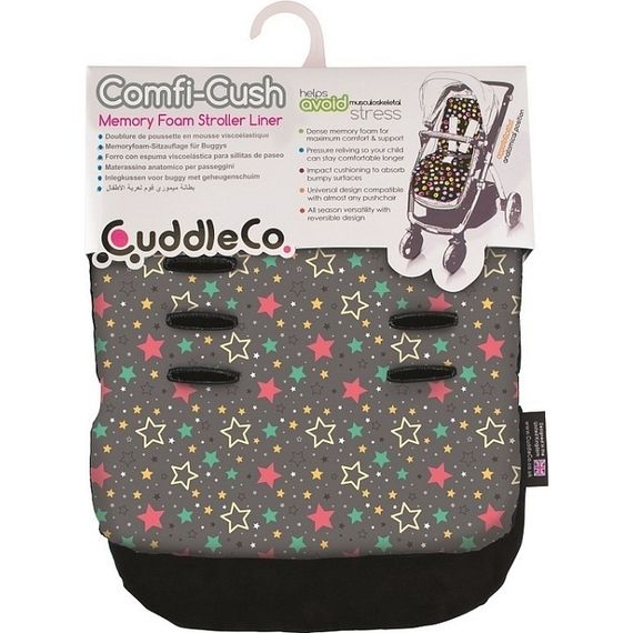 CuddleCo vložka do kočárku Comfi-Cush Barevné hvězdičky