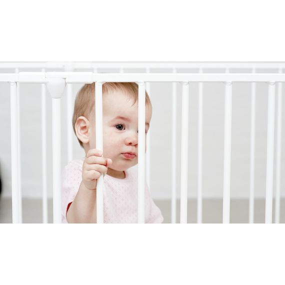 Baby Dan ochranná zástěna ke krbu Flex XXL Bílá, 6 zdjęcie