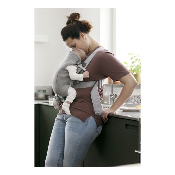 BabyBjorn Mini nosítko 3D Jersey Light Grey, Rodzaj: Jersey, Kolor: Light grey, 10 zdjęcie