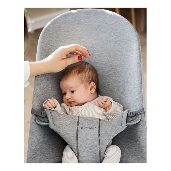 BabyBjorn Bliss lehátko 3D Jersey Light Grey, Rodzaj: 3D Jersey, Kolor: Light grey, 5 zdjęcie