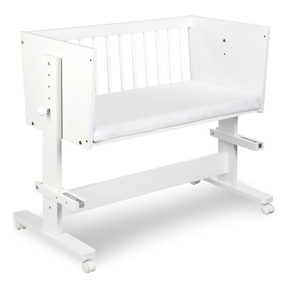 LittleSky by Klupś Zoya přistavná postýlka 89x40 bílá, Rozmiar: 89x40, Kolor: Biel, 6 zdjęcie