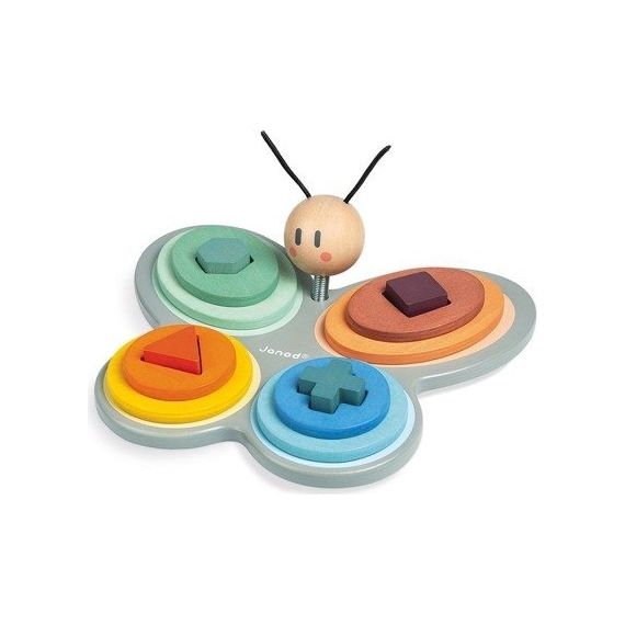 Janod drewniany sorter kształtów Motyl Sweet Cocoon, 2 zdjęcie