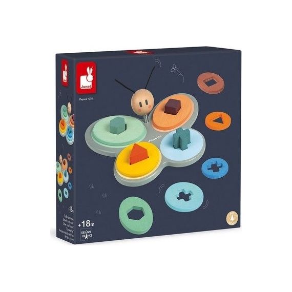 Janod drewniany sorter kształtów Motyl Sweet Cocoon, 7 zdjęcie