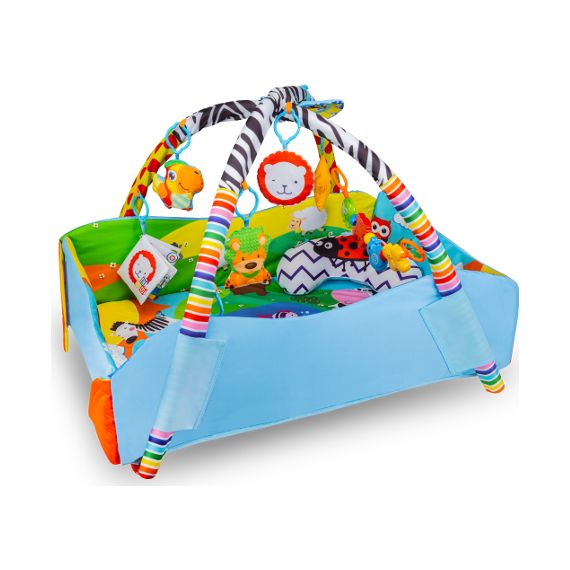Lionelo Anika Plus vzdělávací hrací deka Blue/Yellow, 2 zdjęcie