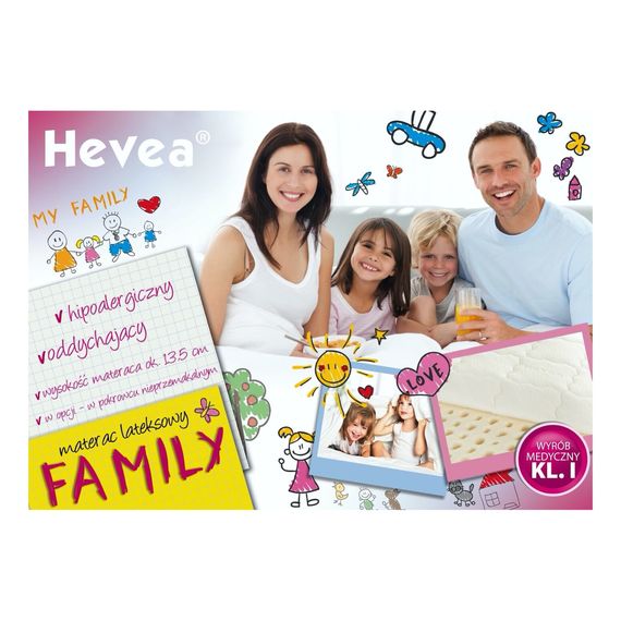 Hevea latexová matrace Family 200x160, Rozmiar: 200x160, Pokrowiec: Bamboo, 4 zdjęcie
