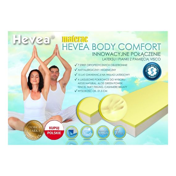 Hevea matrace s latexem Body Comfort 200x160, Rozmiar: 200x160, Pokrowiec: Aegis Natural Care, 4 zdjęcie