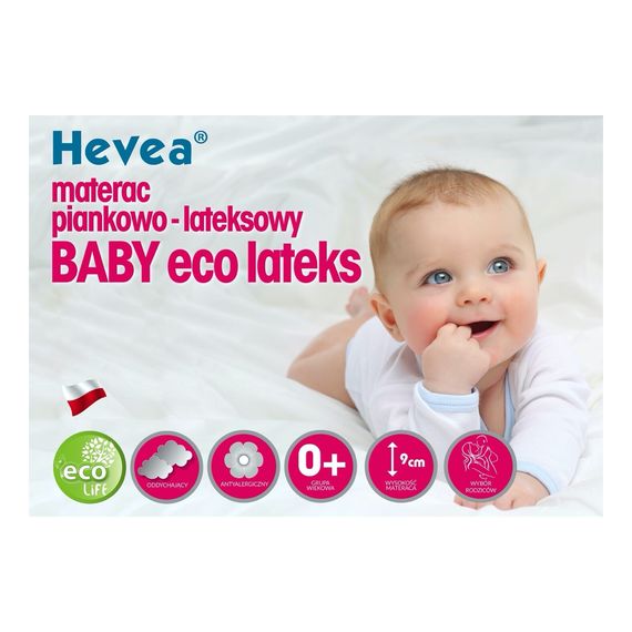 Hevea matrace s latexem Baby Eco Lateks 120x60, Rozmiar: 120x60, Pokrowiec: Bamboo, 4 zdjęcie