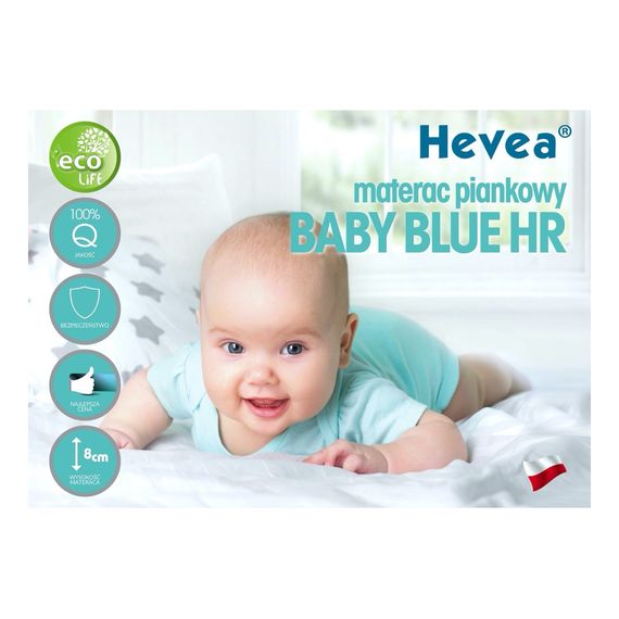 Hevea pěnová matrace Baby Blue 120x60, Rozmiar: 120x60, Pokrowiec: Natural, 4 zdjęcie