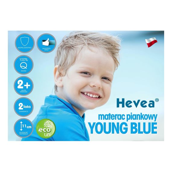 Hevea pěnová matrace Young Blue 200x80, Rozmiar: 200x80, Pokrowiec: Bamboo, 4 zdjęcie