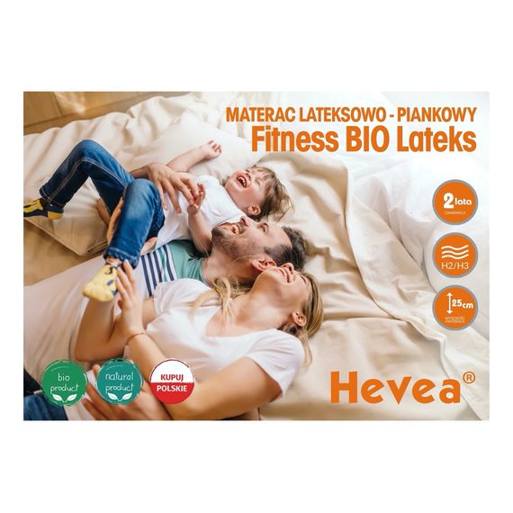 Hevea matrace s latexem Fitness Bio Lateks 200x140, Rozmiar: 200x140, Pokrowiec: Bamboo, 7 zdjęcie