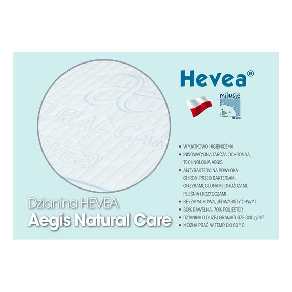 Hevea potah Aegis Natural Care 200x80, 3 zdjęcie