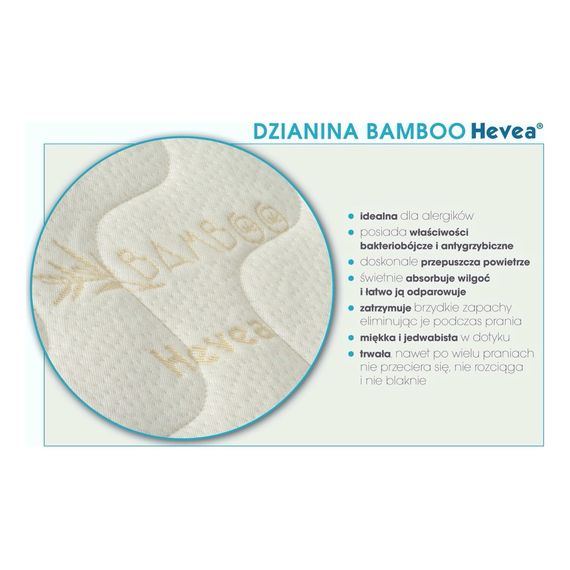 Hevea matrace s latexem Bio Bamboo Baby 160x70, Rozmiar: 160x70, Pokrowiec: Bamboo, 5 zdjęcie