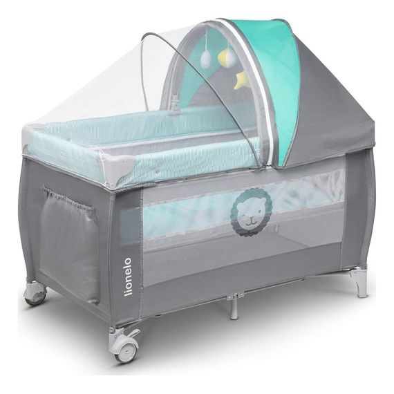 Lionelo Sven Plus cestovní postýlka Turquoise Grey, Kolor: Turquoise - Grey, 8 zdjęcie