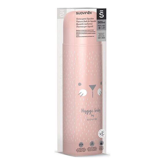 Suavinex termos Hygge 500 ml różowy, Pojemność: 500 ml, Kolor: Różowy, 5 zdjęcie