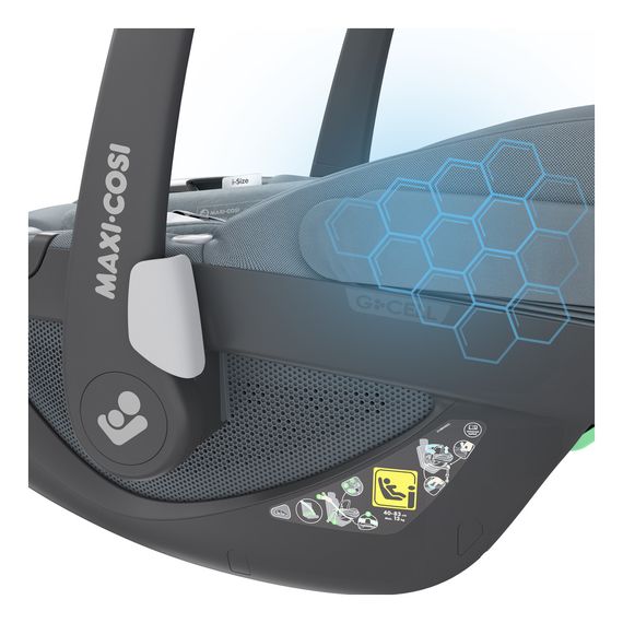 Maxi-Cosi Pebble 360° z  bazą Familyfix 360° - obrotowy fotelik samochodowy dla niemowląt (45 - 83 cm | 0 - 13 kg | 0 - 15 miesięcy), Baza: Familyfix 360°, Kolor: Essential Green, 17 zdjęcie