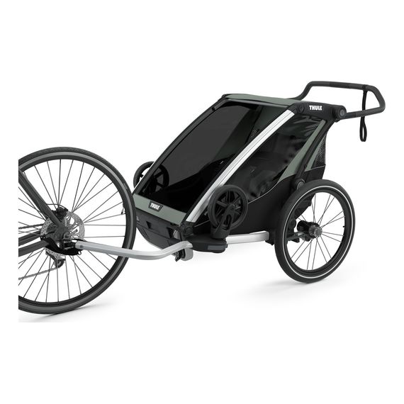 Thule Chariot Lite 2 - wielofunkcyjna przyczepka rowerowa dla 2 dzieci, Rodzaj wózka: dla dwójki dzieci, Kolor materiału: Agave, 5 zdjęcie