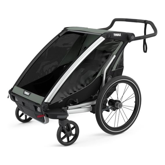 Thule Chariot Lite 2 - wielofunkcyjna przyczepka rowerowa dla 2 dzieci, Rodzaj wózka: dla dwójki dzieci, Kolor materiału: Agave, 6 zdjęcie