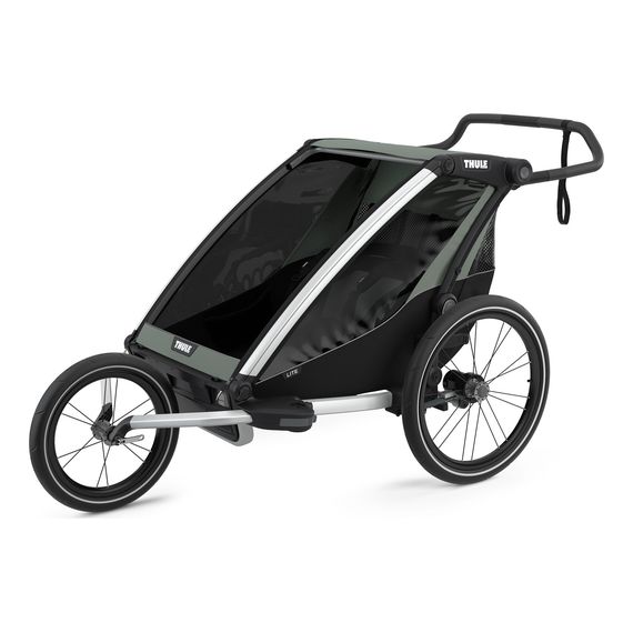 Thule Chariot Lite 2 - wielofunkcyjna przyczepka rowerowa dla 2 dzieci, Rodzaj wózka: dla dwójki dzieci, Kolor materiału: Agave, 7 zdjęcie