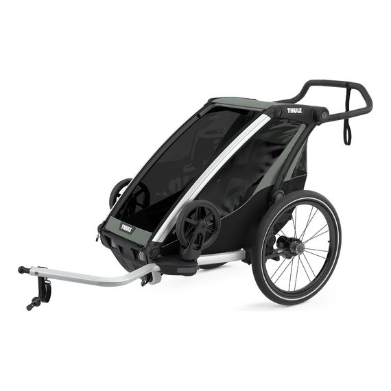 Thule Chariot Lite - wielofunkcyjna przyczepka rowerowa, Rodzaj wózka: dla jednego dziecka, Kolor materiału: Agave, 2 zdjęcie