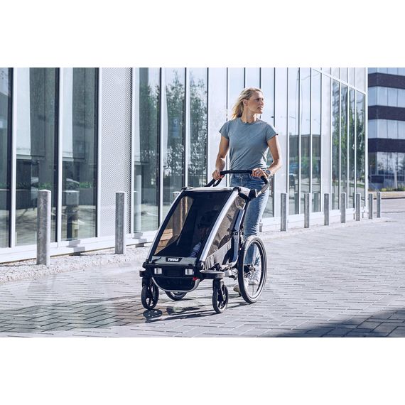 Thule Chariot Lite - wielofunkcyjna przyczepka rowerowa, Rodzaj wózka: dla jednego dziecka, Kolor materiału: Agave, 4 zdjęcie
