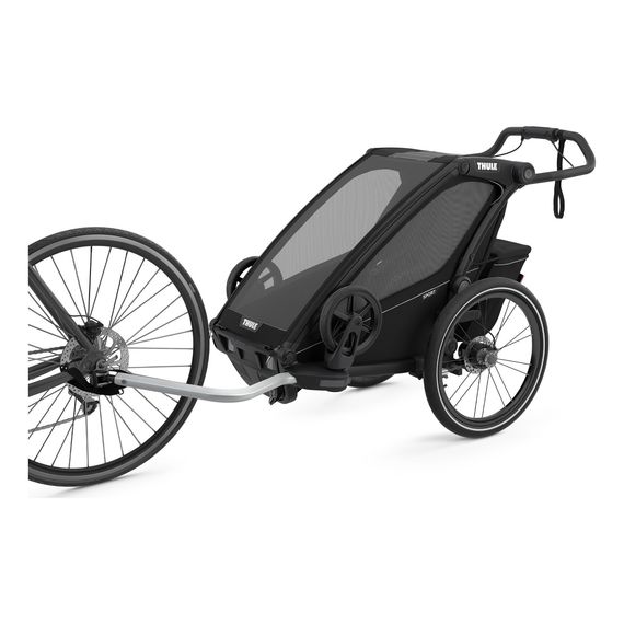 Thule Chariot Sport - wielofunkcyjna przyczepka, Rodzaj wózka: dla jednego dziecka, Kolor materiału: Midnight Black, 6 zdjęcie