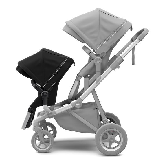 Thule Sleek přídavné sedátko, Kolor materiału: Midnight Black, Kolor ramy: Black, 5 zdjęcie