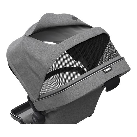 Thule Sleek přídavné sedátko, Kolor materiału: Grey Melange, Kolor ramy: Black, 6 zdjęcie