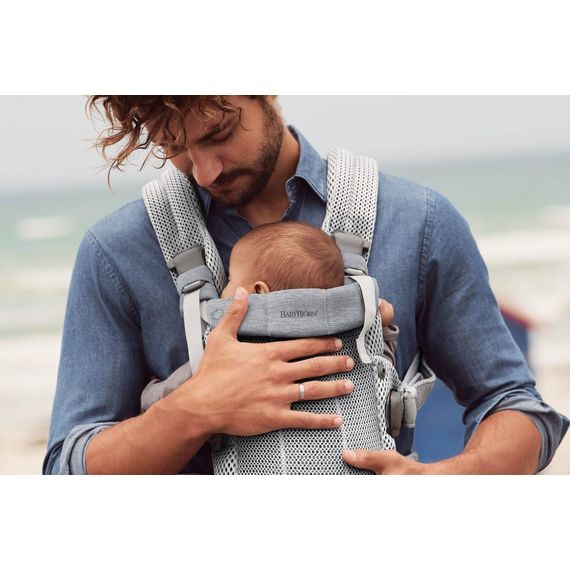 BabyBjorn Harmony nosítko 3D Mesh Silver, Rodzaj: nosidełko, Kolor: Silver, 37 zdjęcie