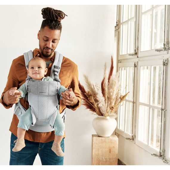 BabyBjorn Harmony nosítko 3D Mesh Silver, Rodzaj: nosidełko, Kolor: Silver, 52 zdjęcie