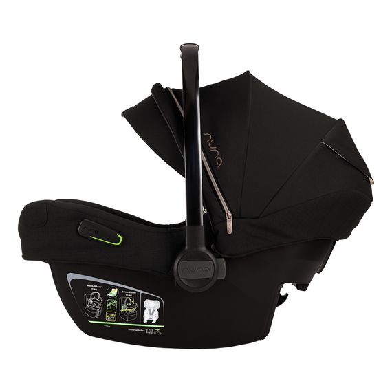 Nuna Pipa Next z bazą Base Next - obrotowy fotelik samochodowy dla niemowląt (0 - 83 cm | 0 - 13 kg | 0 - 13 miesięcy), Baza: Base Next, Kolor: Riveted, 4 zdjęcie