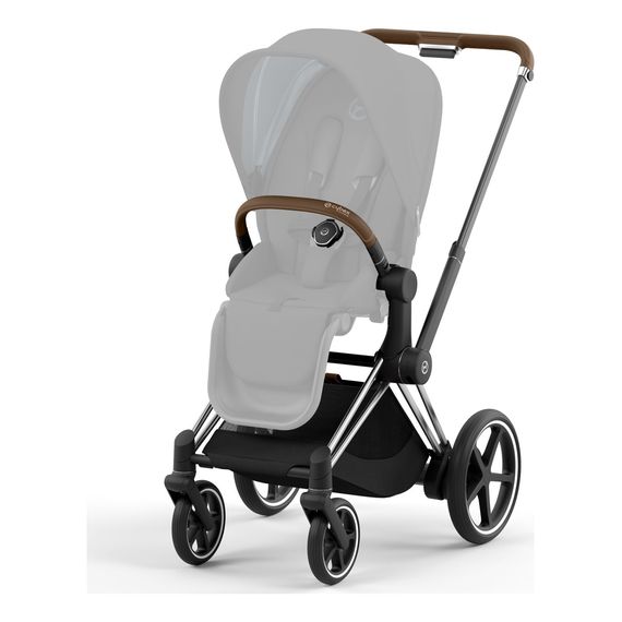 Cybex ePriam 3.0 rám s podvozkem sedačky, Kolor ramy: Chrome Brown, 2 zdjęcie