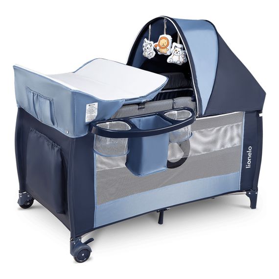 Lionelo Sven Plus - cestovní postýlka Blue Navy, Kolor: Blue Navy