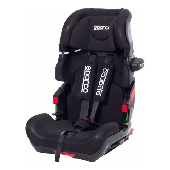 Sparco SK800i 1-2-3 i-Size - fotelik samochodowy dla maluchów (9 - 36 kg | 9 miesięcy - 12 lat), Kolor: czarny