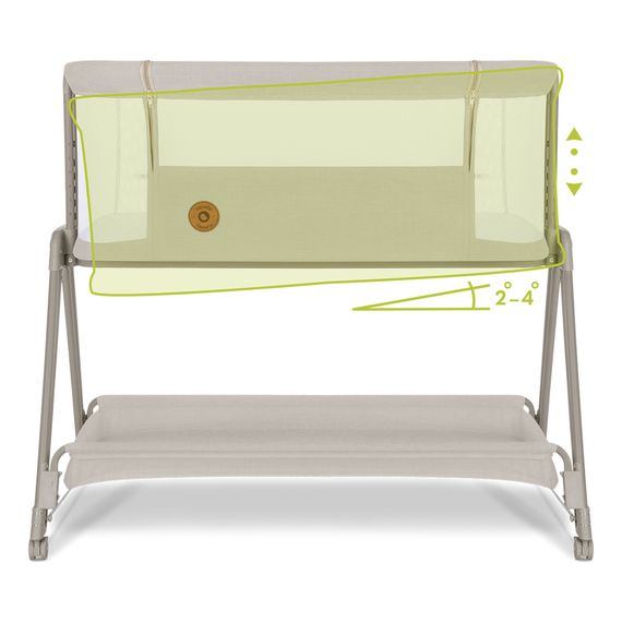 Lionelo Luna přistavná postýlka Beige Sand, Kolor: Beige Sand, 6 zdjęcie