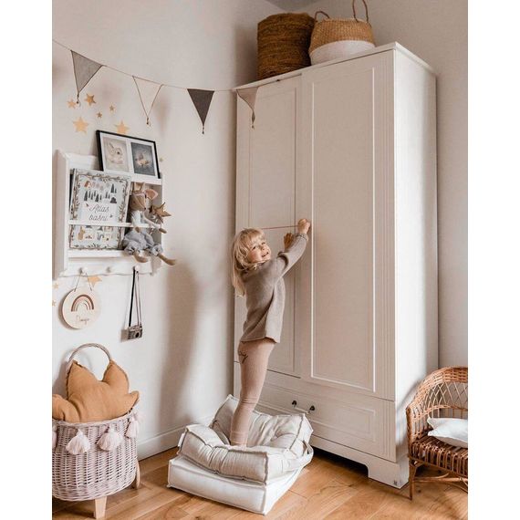 Bellamy Ines 2-Door Tall Wardrobe Elegant White, Kolor: Elegant White, image , 5 image