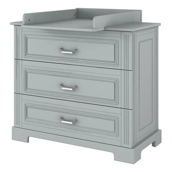 Bellamy Ines komoda 3 zásuvky Neutral Gray, Kolor: Neutral Gray, 3 zdjęcie