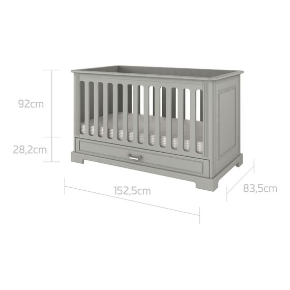 Bellamy Ines postýlka 140×70 Neutral Gray, Rozmiar: 140x70, Kolor: Neutral Gray, 3 zdjęcie