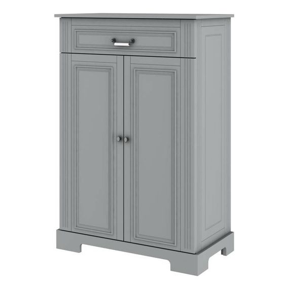 Bellamy Ines vysoká komoda dvoudveřová Neutral Gray, Kolor: Neutral Gray, 3 zdjęcie