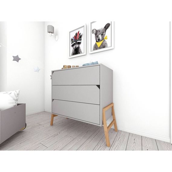 Bellamy Lotta komoda 3 zásuvky Gray, Kolor: Gray, 7 zdjęcie