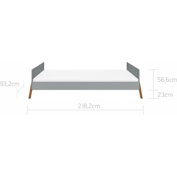 Bellamy Lotta postel 200x90 Gray, Rozmiar: 200x90, Kolor: Gray, 5 zdjęcie