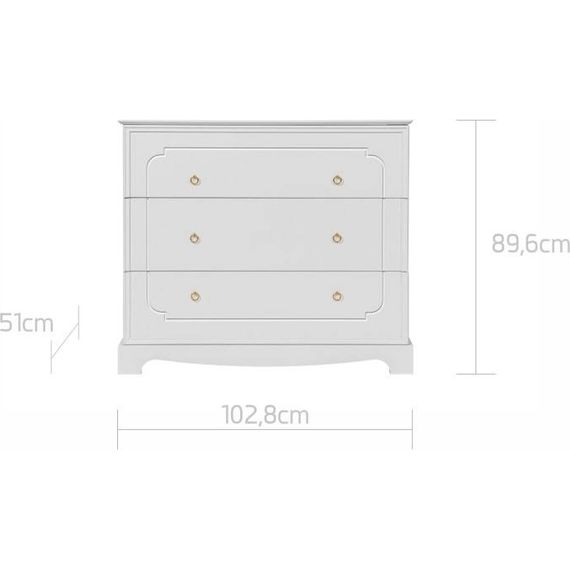 Bellamy Royal komoda Timeless White, Kolor: Timeless White, 4 zdjęcie