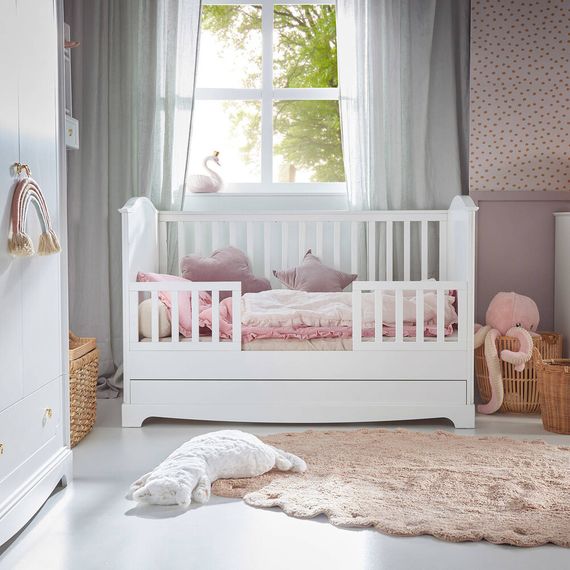Bellamy Royal postýlka 140x70 se zásuvkou Timeless White, Kolor: Timeless White, 5 zdjęcie